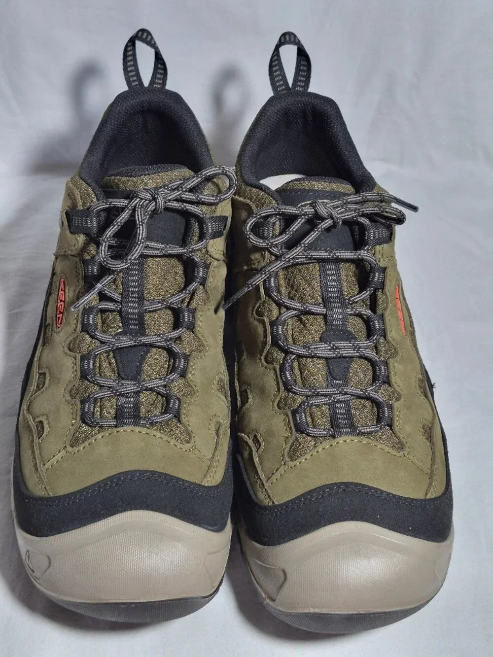 KEEN Targhee IV Vent Men's Green Leather Hiking Trail Waterproof Shoes Size 13 M